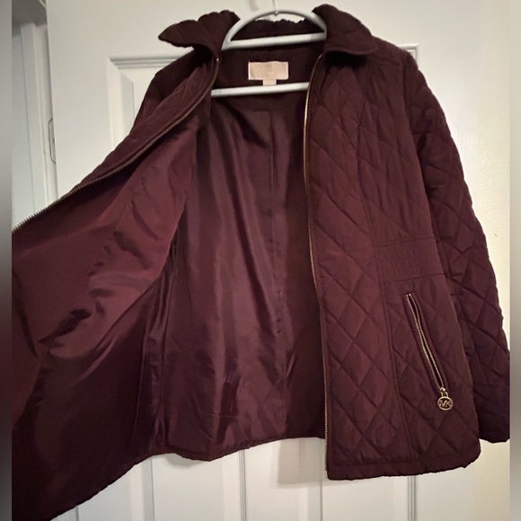 Michael Kors Quilted Jacket - Deep Burgundy size M - Picture 5 of 10